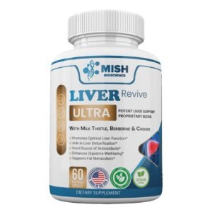 MishBio Liver Revive ULTRA - Potent Liver Cleanse Detox & Repair | Liver Health Formula with Milk Thistle, Berberine & Choline